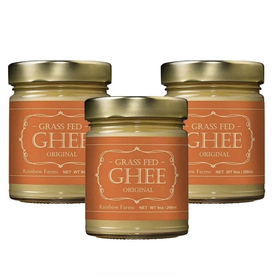 【送料無料お得な3個セット】Ghee ギーバター266ml  グラスフェッド ギーバター ギーオイル Grass-Fed Ghee Butter  レインボーファームズ 1