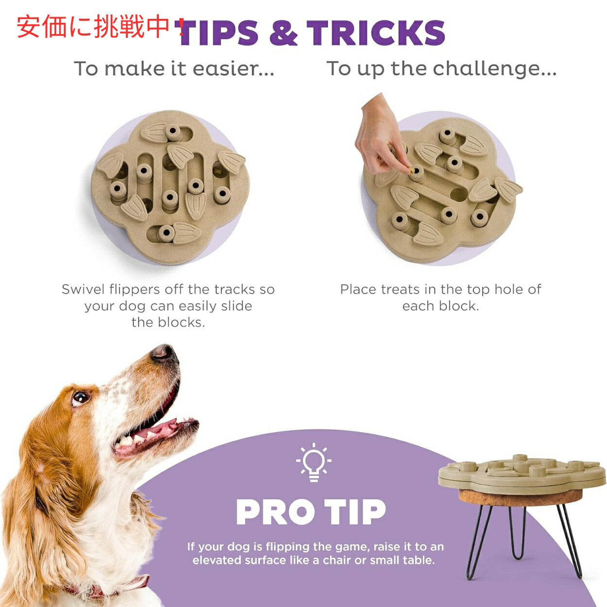 Outward Hound Nina Ottosson 犬 Hide N' Slide Tan インタラクティブ トリート パズル 犬のおもちゃ 4