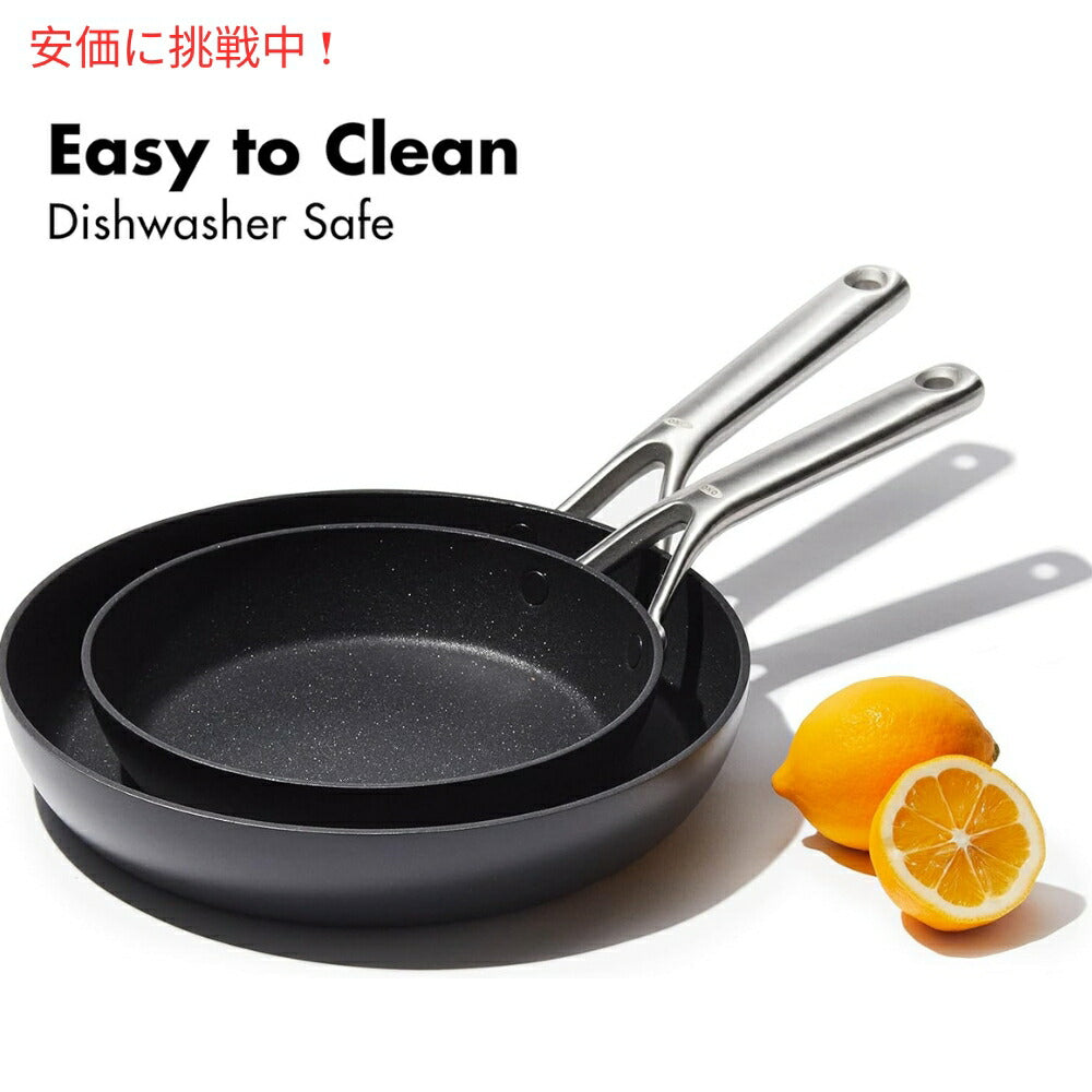 OXO プロ仕様 フライパンセット (8インチ・10インチ) ブラック Professional 8 & 10 inches Frying Pan Skillet Set Black 7