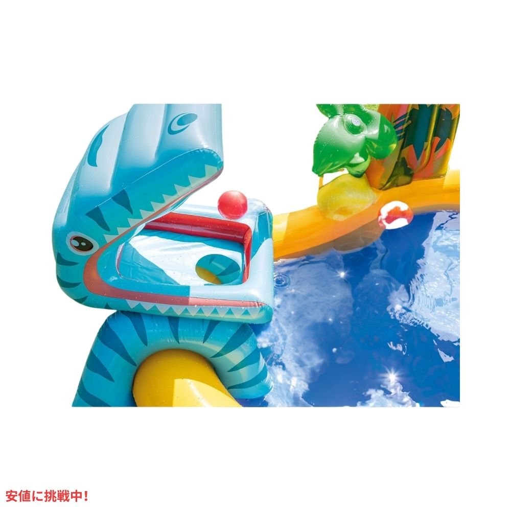INTEX インテックス 子供用 インフレータブル プール 恐竜プレイセンター 滑り台 スプレー 滝 Kids Dinosaur Play Center Inflatable Pool 6