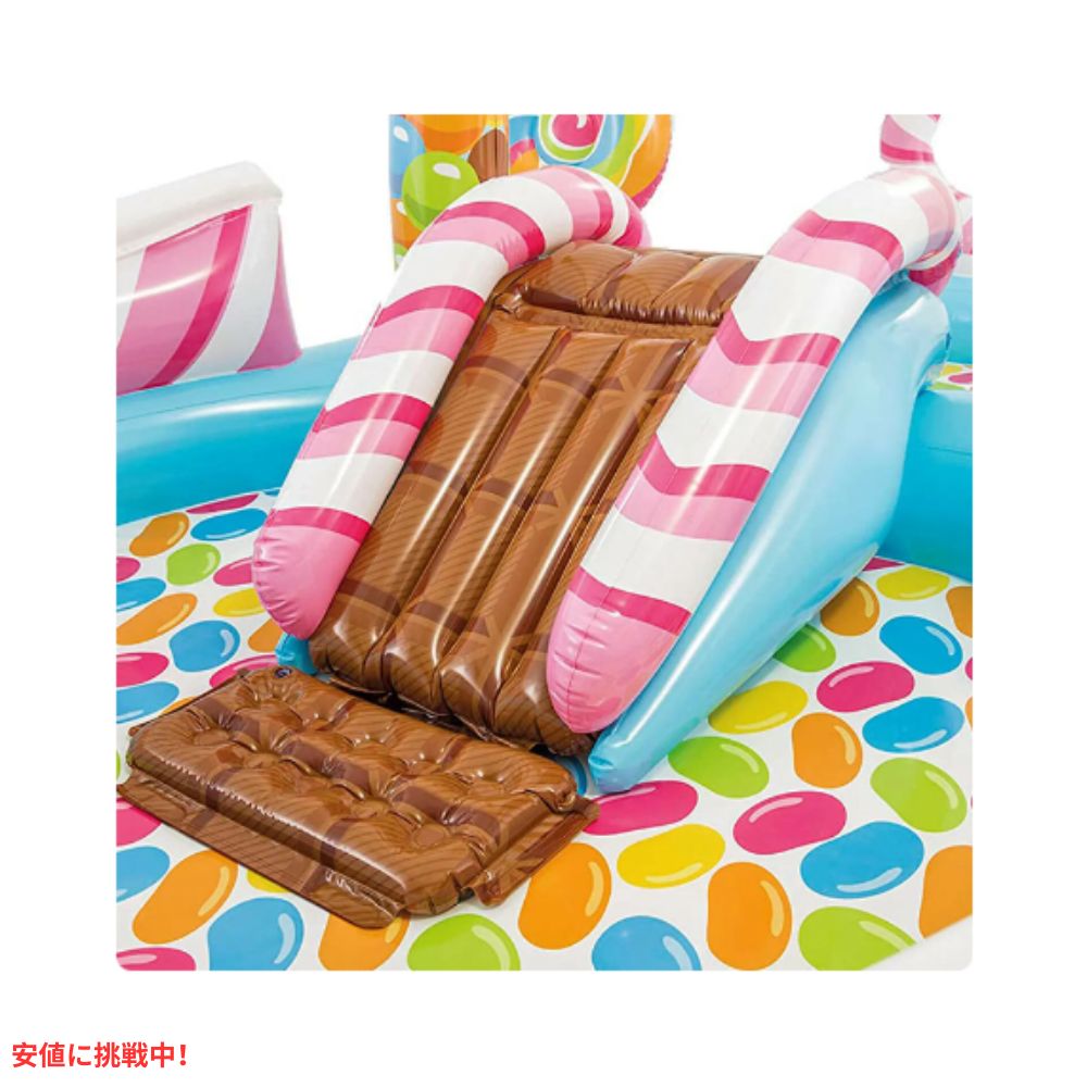 INTEX インテックス 子供用 インフレタブル プール ウォータースライダー付き キャンデーゾーン Kids Inflatable Candy Zone Play Center Pool 3