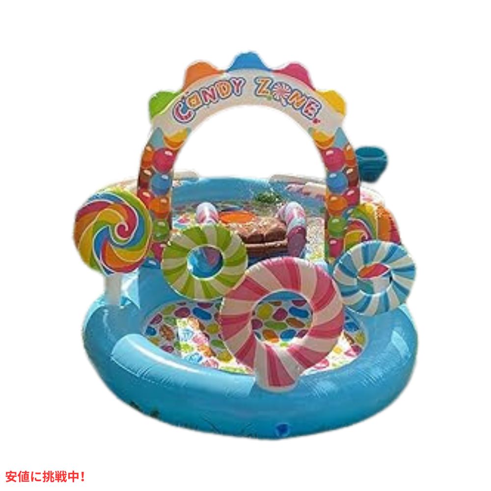 INTEX インテックス 子供用 インフレタブル プール ウォータースライダー付き キャンデーゾーン Kids Inflatable Candy Zone Play Center Pool 4