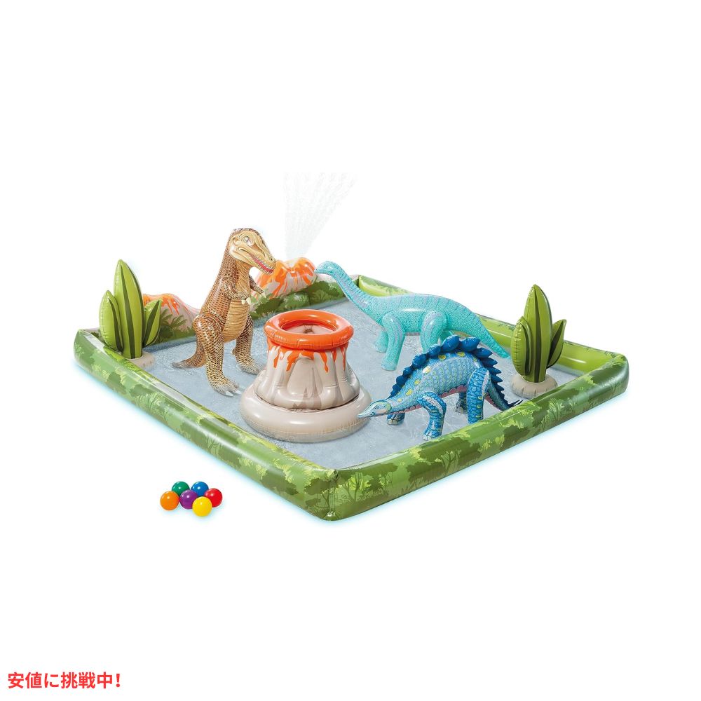 INTEX インテックス 子供用 インフレタブル プール ジュラシックアドベンチャー スプラッシュ付き Jurassic Adventure Inflatable Kiddie Pool 5