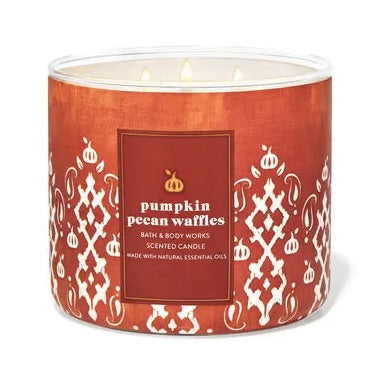 Bath and Body Works White Barn PUMPKIN PECAN WAFFLES 3-Wick Candle 14.5 oz / 411 g / バスアンドボディワークス 3芯キャンドル [パンプキンピーカンワッフル] 1