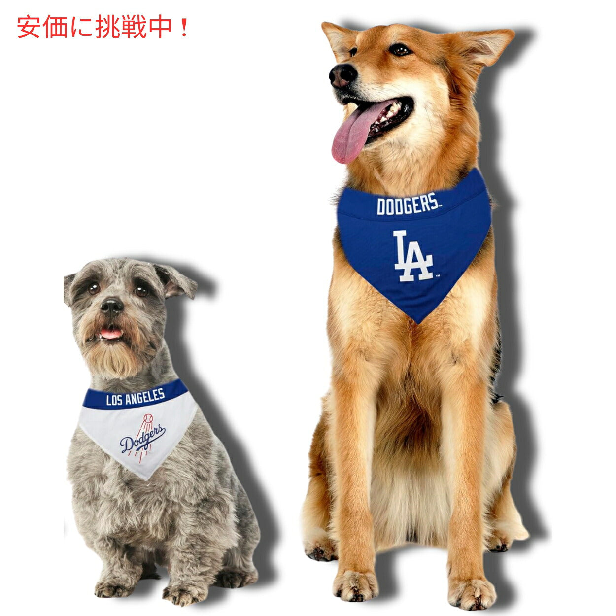 Pets First ペッツファースト ロサンゼルスドジャース リバーシブル ペットバンダナ サイズ L/XL Los Angeles Dodgers Reversible Pet Bandana Large/XL 5
