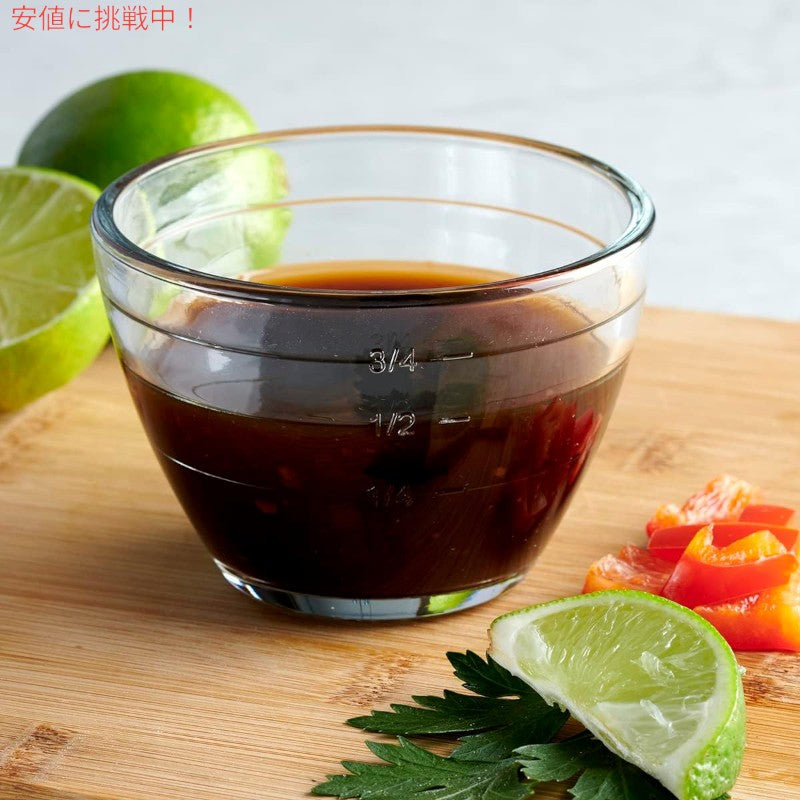 Anchor Hocking アンカーホッキング 保存容器 4-IN-1 PREP BOWLS プレパレーションボウル ガラスボウル 3個 (フタ3枚) 4