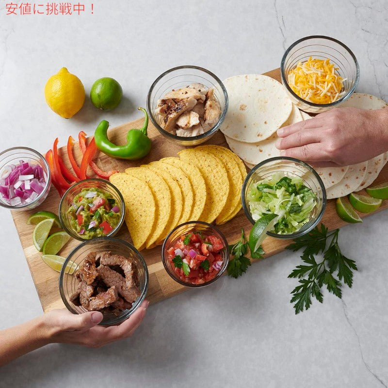 Anchor Hocking アンカーホッキング 保存容器 4-IN-1 PREP BOWLS プレパレーションボウル ガラスボウル 3個 (フタ3枚) 5