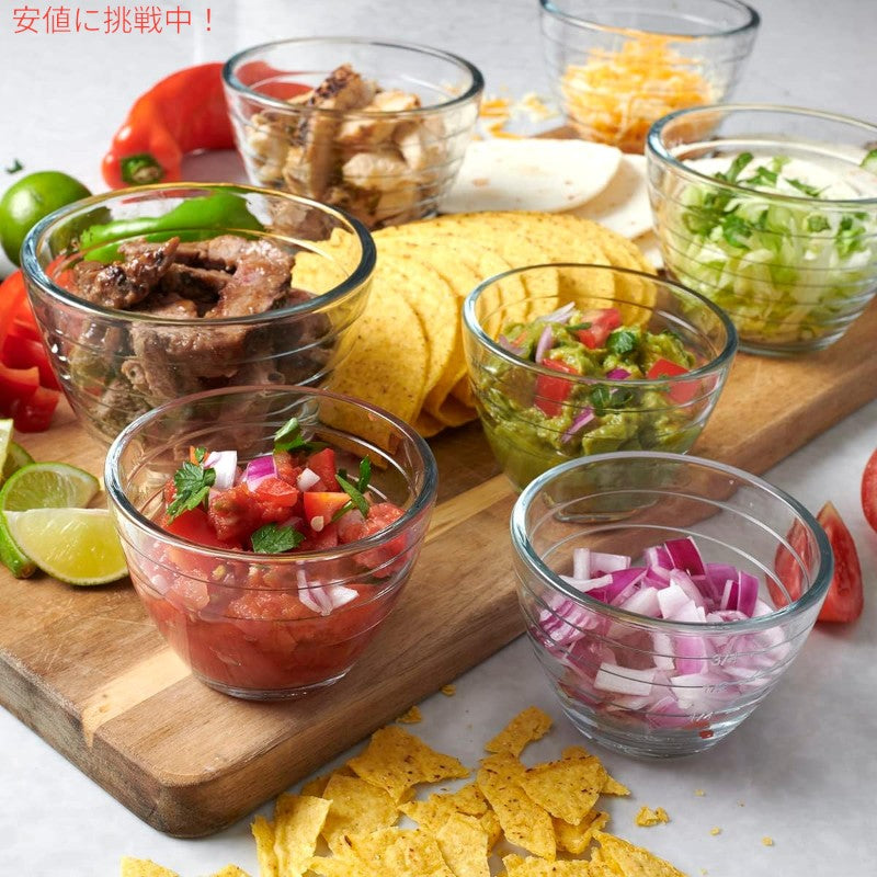 Anchor Hocking アンカーホッキング 保存容器 4-IN-1 PREP BOWLS プレパレーションボウル ガラスボウル 3個 (フタ3枚) 6