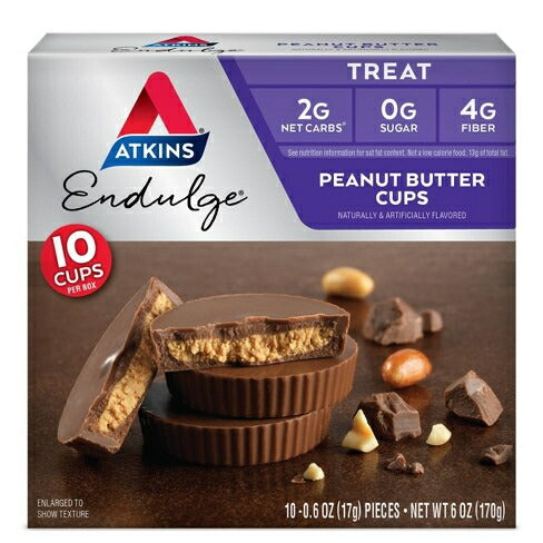 アトキンス ピーナッツバターカップ 1箱 10個入り (34g/1カップ) Atkins Peanut Butter Cup - 10pk 1