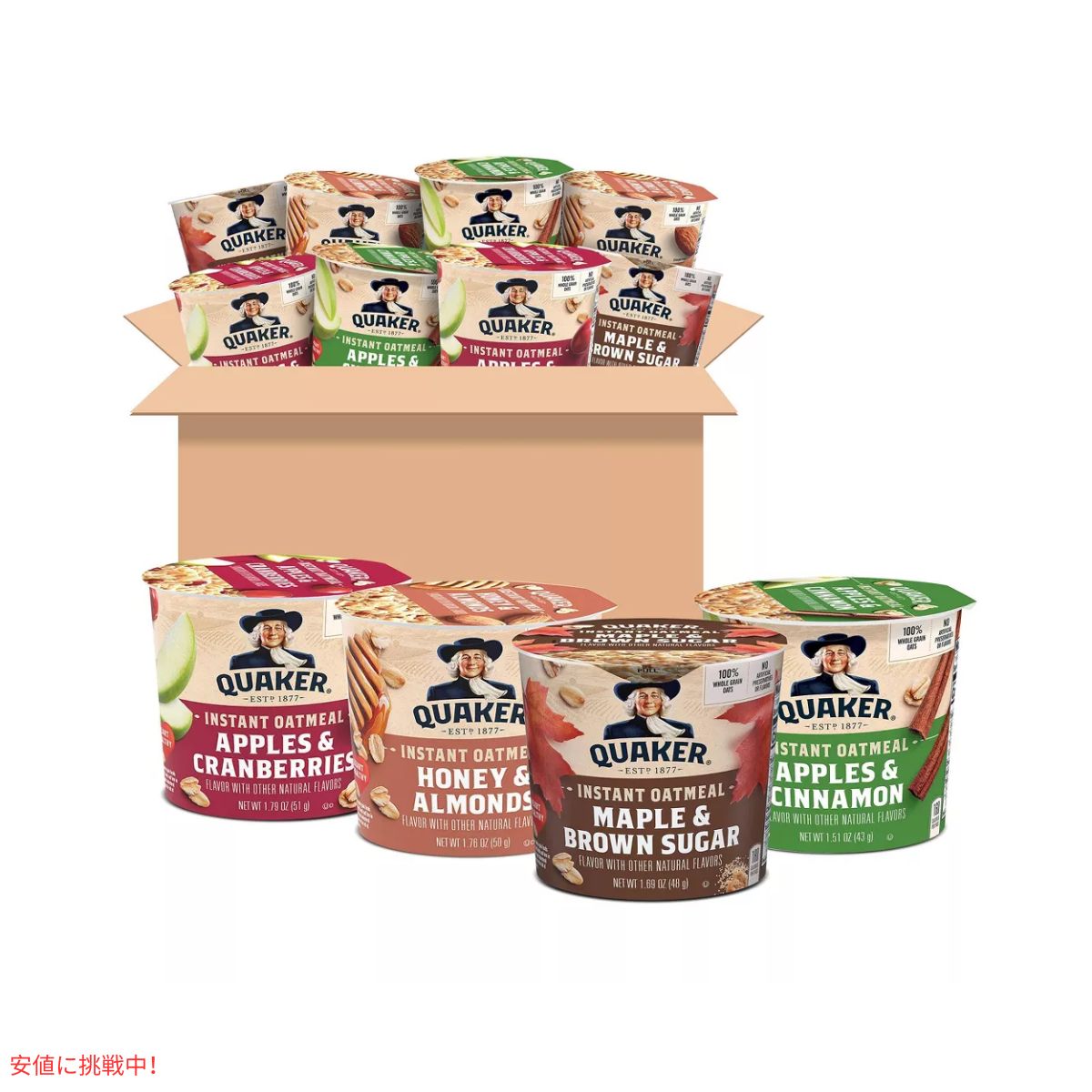 クエーカー インスタント オートミール エクスプレス カップ バラエティ パック 20.2オンス x 12 Quaker Instant Oatmeal Express Cup Variety Pack 20.2oz/12ct 2