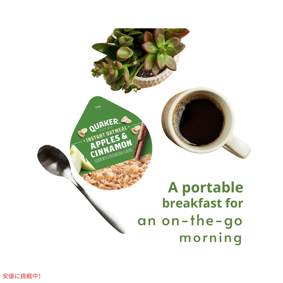 クエーカー インスタント オートミール カップ アップル シナモン 1.51オンス Quaker Instant Oatmeal Cup Apple Cinnamon 1.51oz 7