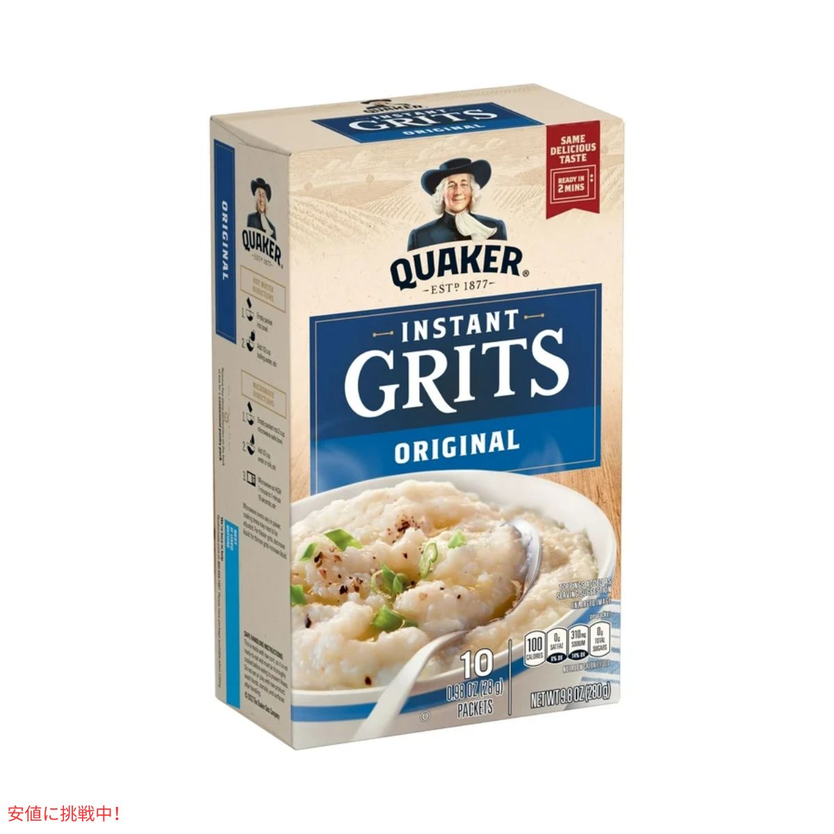 クエーカーインスタントグリッツ プレーン 9.8オンス 10個 Quaker Instant Grits Plain 9.8oz 10ct 6