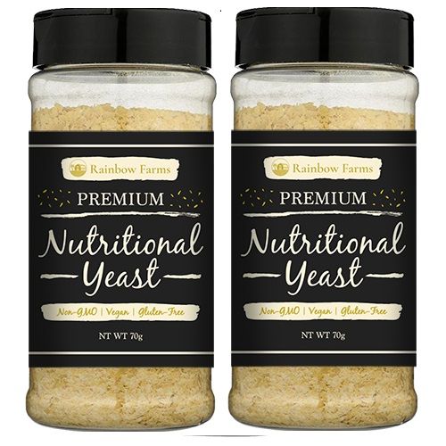 ニュートリショナルイースト [2本セット・レギュラー] 90g x 2本 Rainbow Farms オリジナル Nutritional yeast ヴィー　無香料　無着色 遺伝子組み換え不使用 NON-GMO レインボーファームズ 1