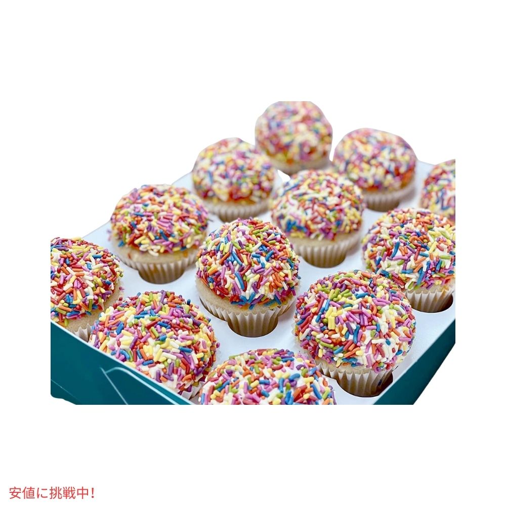 レインボースプリンクル 14オンス 染料不使用 自然色  アイスクリーム お菓子作り 製菓 トッピング Dye Free Rainbow Sprinkles Natural Rainbow Jimmies 14oz 6