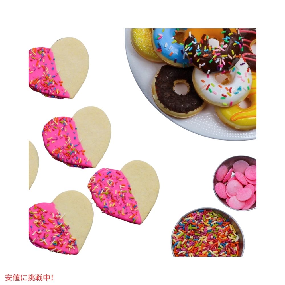 レインボースプリンクル 14オンス 染料不使用 自然色  アイスクリーム お菓子作り 製菓 トッピング Dye Free Rainbow Sprinkles Natural Rainbow Jimmies 14oz 7
