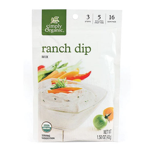 Simply Organic Dip Mix Ranch Certified Organic シンプリーオーガニック ディップミックス ランチソース 43g 1