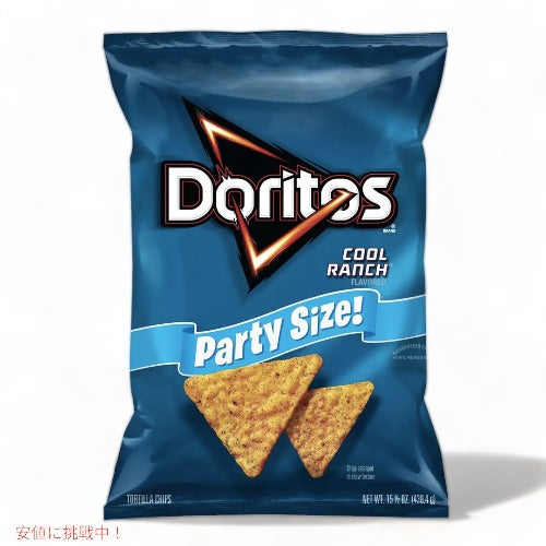 Doritos Cool Ranch Flavored Tortilla Chips / ドリトス トルティーヤチップス クールランチ味 パーティサイズ 439.4g(15.5oz) 1