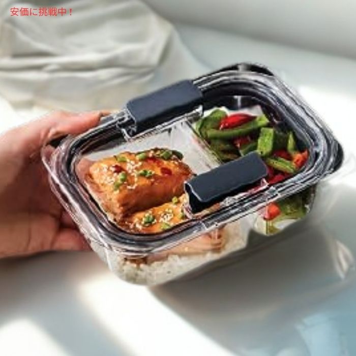 Rubbermaid ラバーメイド ブリリアンス フード容器 2.85カップ ×5個 クリア／グレー Brilliance Food Containers 2.85 Cup x 5pcs Clear/Grey 4