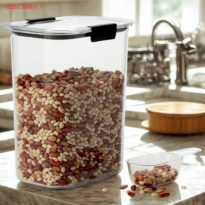Rubbermaid ラバーメイド 密閉フタ＆スクープ付き フードコンテナー 3点セット Food Containers with Airtight Lids & Scoops 3pcs 4