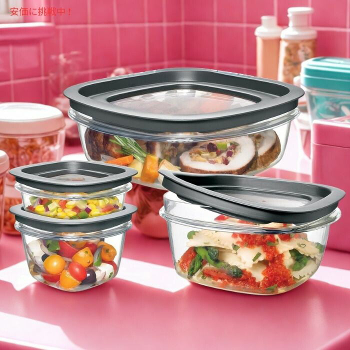 Rubbermaid ラバーメイド クリア／グレー フードコンテナー 28点セット  Clear/Grey Food Containers 28pcs 2