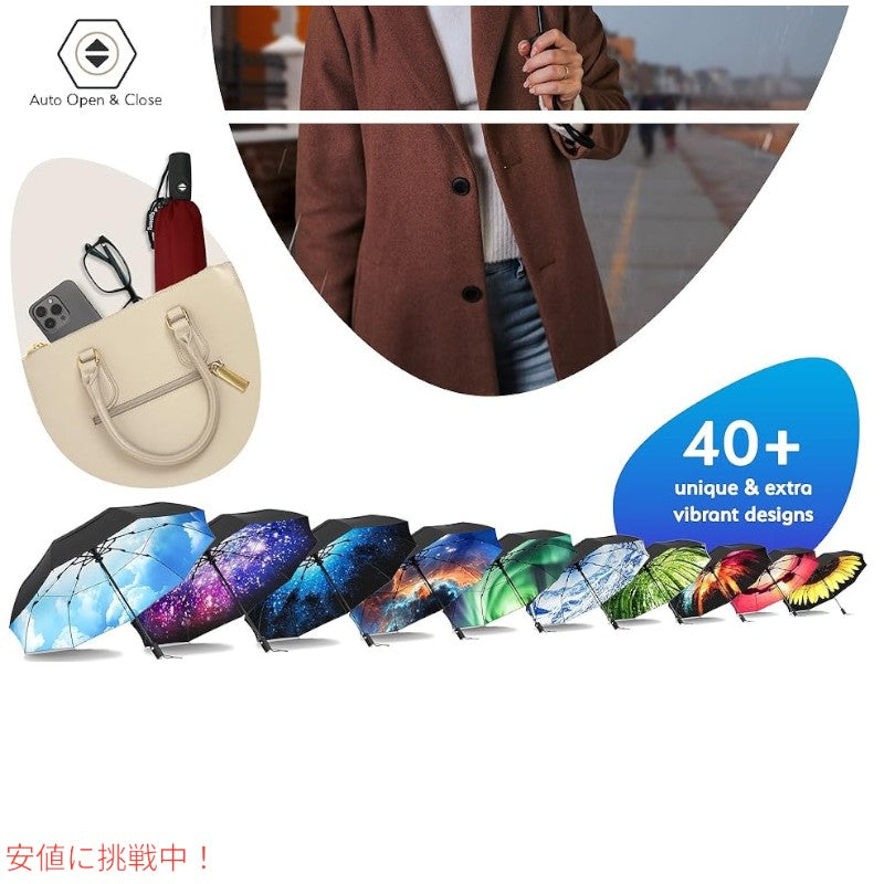 TUMELLA トゥメラ 風に最強に強い 旅行用 傘 Strongest Windproof Travel Umbrella Burgundy Red ワインレッド 4