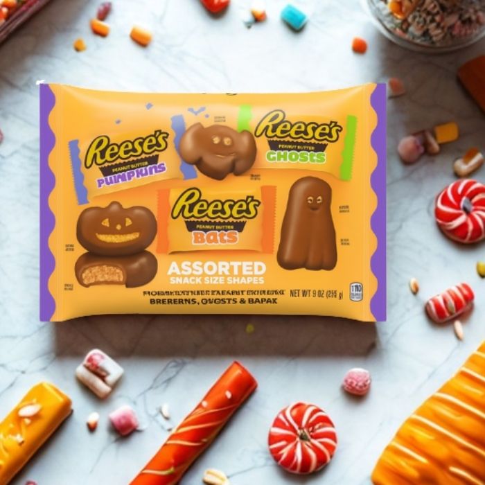 リース REESE'S スナックサイズ ミルクチョコレート&ピーナッツバター ハロウィンパック 255g Assorted Halloween Candy Bag 9oz 3