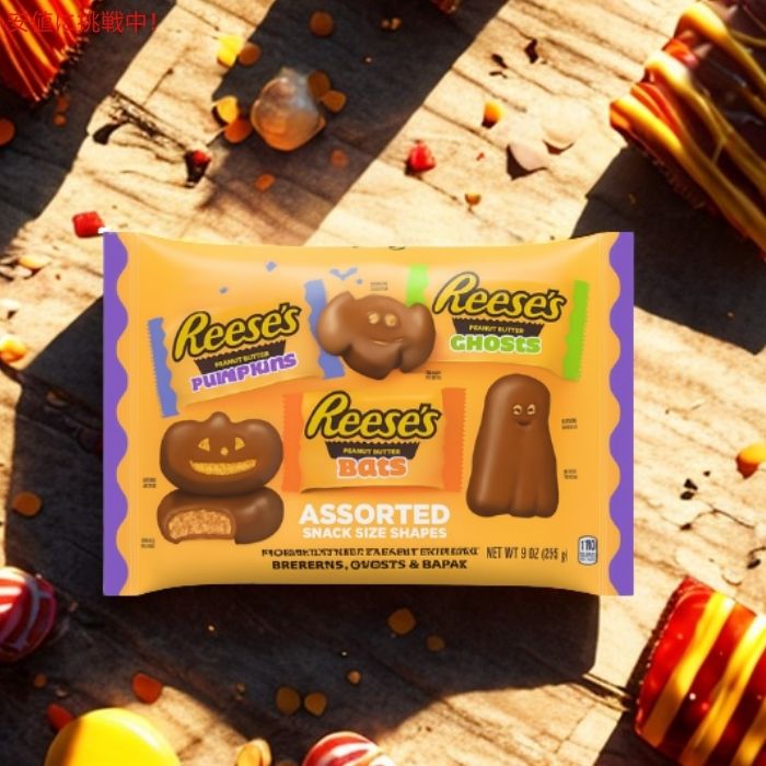 リース REESE'S スナックサイズ ミルクチョコレート&ピーナッツバター ハロウィンパック 255g Assorted Halloween Candy Bag 9oz 4