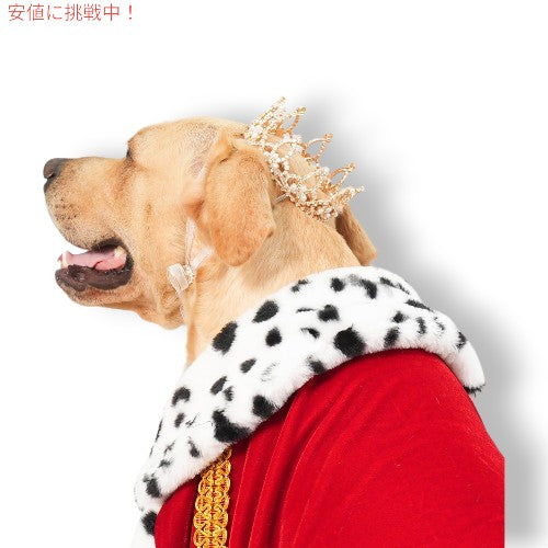 Lovelyshop ラブリーショップ Pet Series Gold Plated ロイヤルラインストーンパール クラウン (ヘアアクセサリー) - XLarge 3