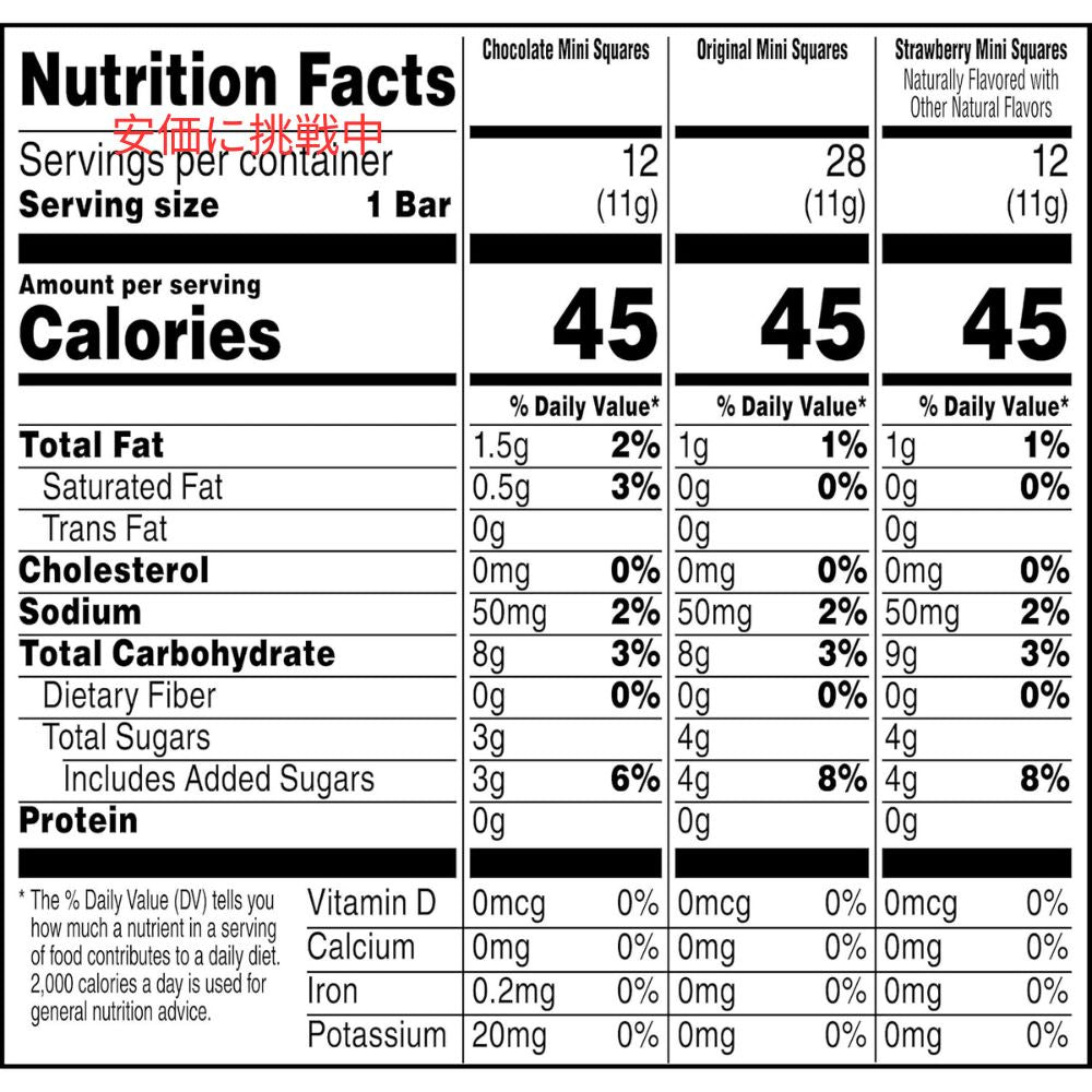 ライスクリスピーミニ クリスピートリーツ バラエティパック (52本) Rice Krispies Mini Crispy Treats Variety Pack (52 Bars) 7