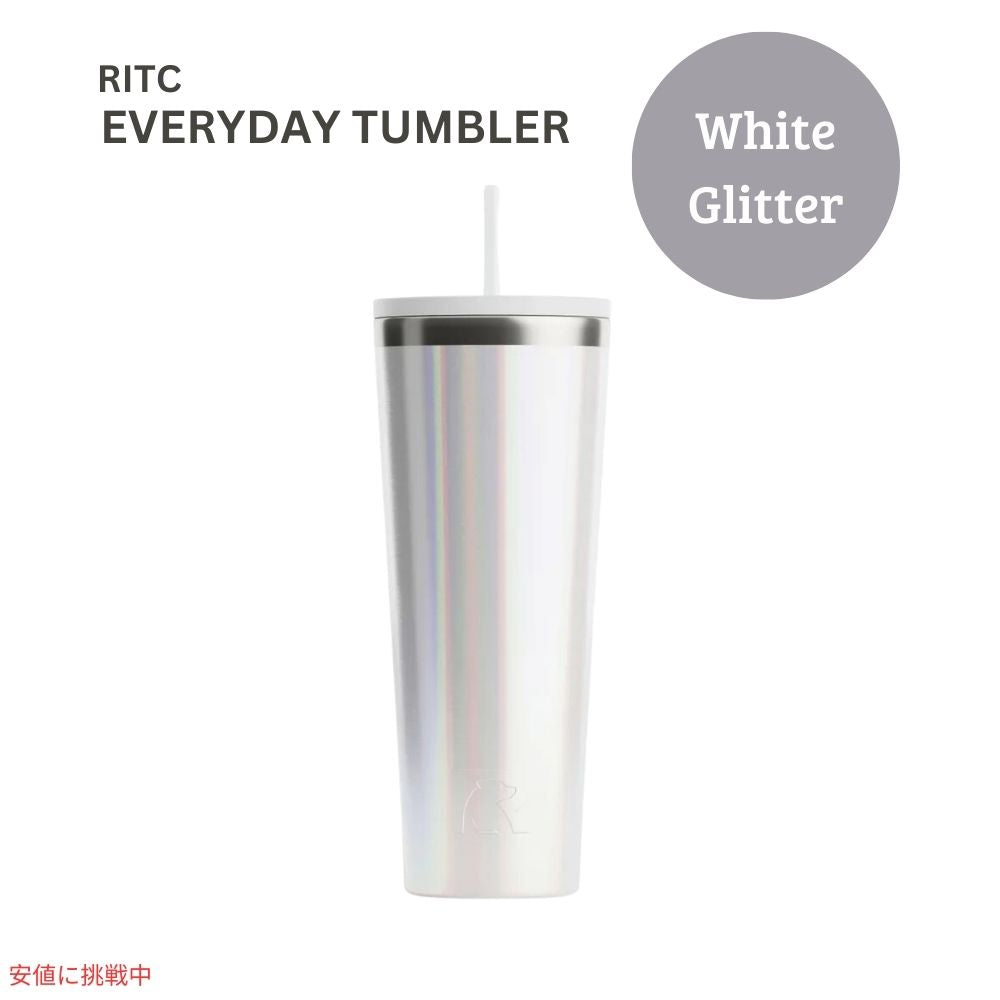 RITC エブリデイタンブラー ホワイトグリッター 28オンス RITC Everyday Tumbler White Glitter 28oz 1