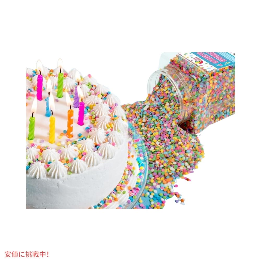 A Great Surprise レインボーパステル コフェッティ スプリンクル 1.7ポンド Rainbow Pastel Confetti Sprinkles 1.7lbs 5