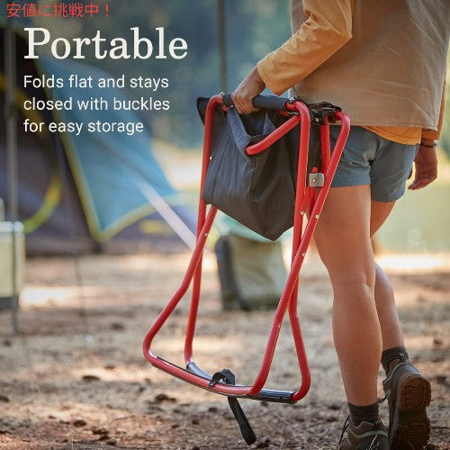 Coleman コールマン クロスロッカー アウトドア ロッキング チェア Portable Folding Chair up to 300lbs Black and Red 3