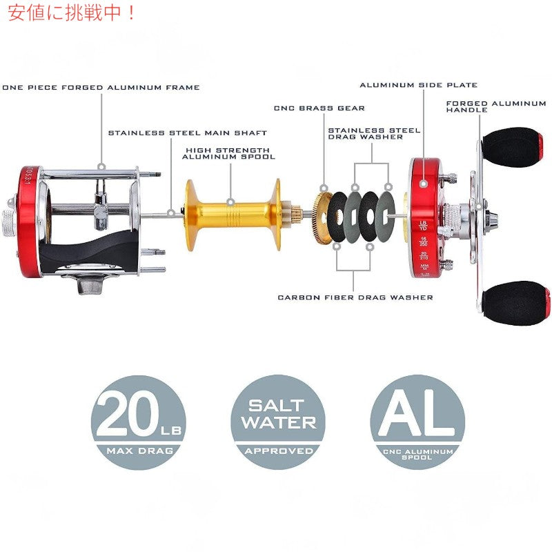 KastKing カストキング Rover 40 Round Baitcasting Reel ローバー40 ラウンドベイトキャスティングリール Right Hand 4