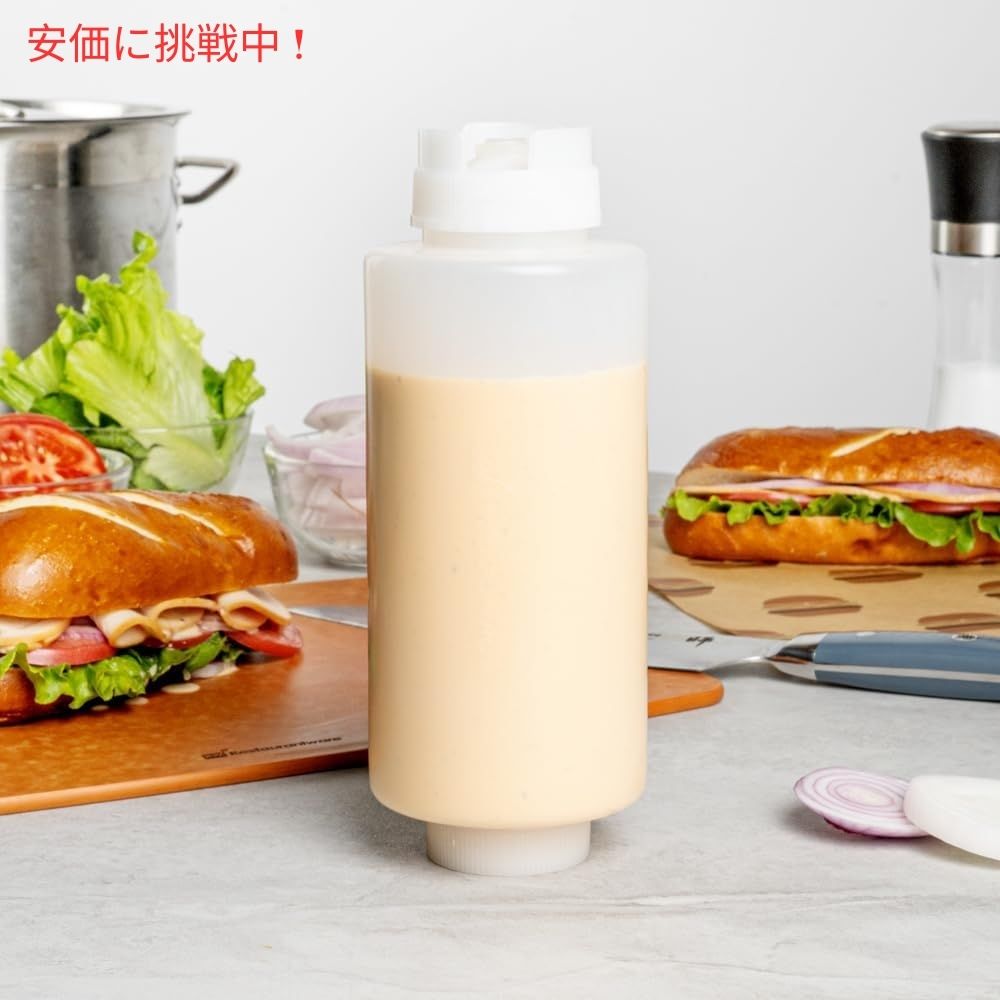 Restaurantware レストランウェア FIFO方式 946mL 調味料用スクイーズボトル 6本セット First In First Out 32oz Condiment Squeeze Bottle 6 pcs 2