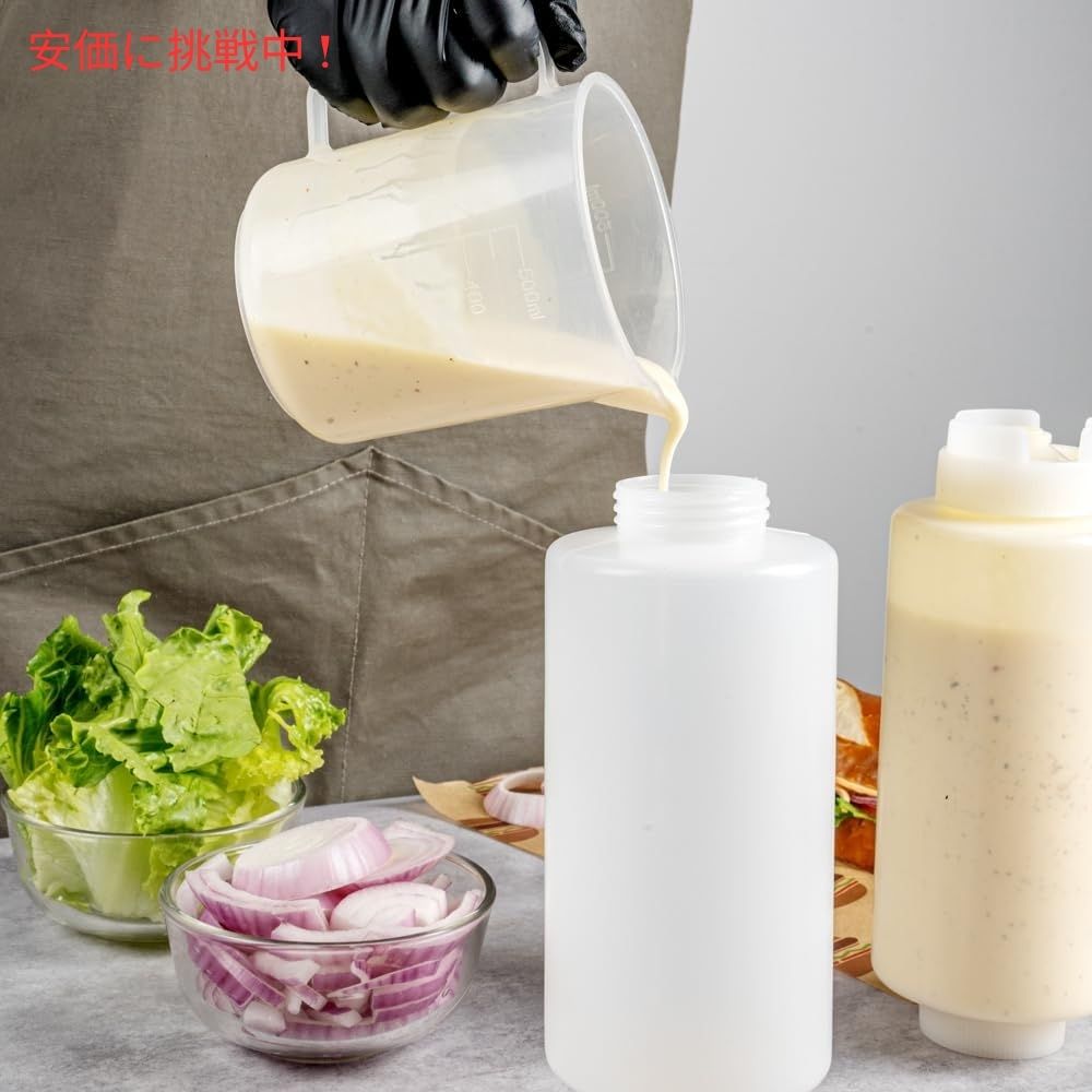 Restaurantware レストランウェア FIFO方式 946mL 調味料用スクイーズボトル 6本セット First In First Out 32oz Condiment Squeeze Bottle 6 pcs 5