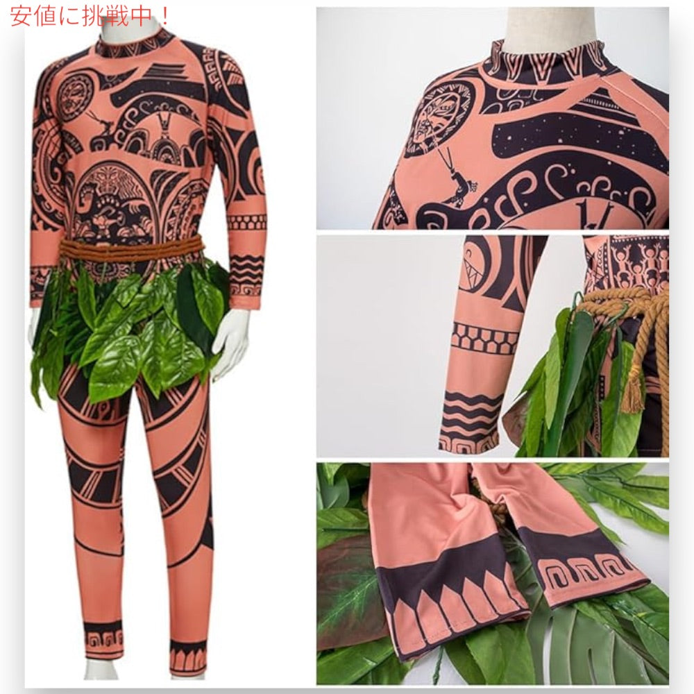 マウイタトゥー コスチューム XXLサイズ ハロウィン 大人用 メンズ レディース コスプレ Maui Tattoo T Shirt/Pants Halloween Cosplay Costume 2