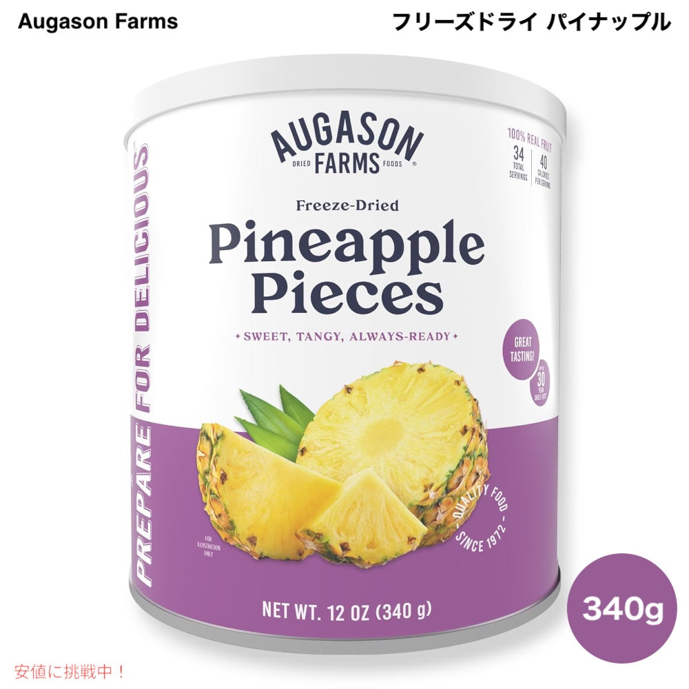Augason Farms フリーズドライパイナップル 12 oz No. 10 Can 1