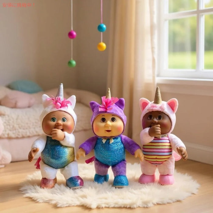 キャベッジパッチキッズ 9インチ キューティーズ ファンタジーフレンズ 3体セット(ユニコーン3種) Cabbage Patch Kids 3 Pack Fantasy Friends 4