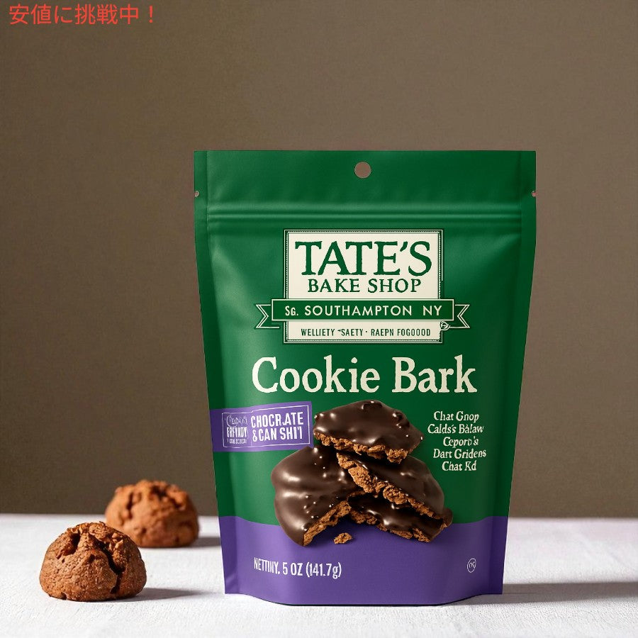 テイツ・ベイクショップ Tate's Bake Shop クッキーバーク チョコチップクッキー 141.7g Cookie Bark, Chocolate Chip Cookies 5 oz 4