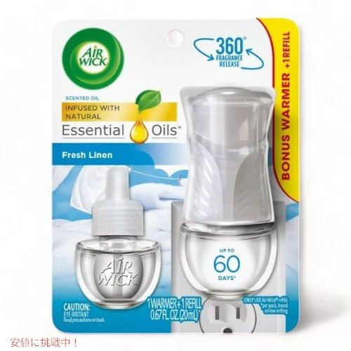 Air Wick エアウィック プラグイン スターターキット フレッシュリネンの香り Scented Oil Starter Kit Fresh Linen 1