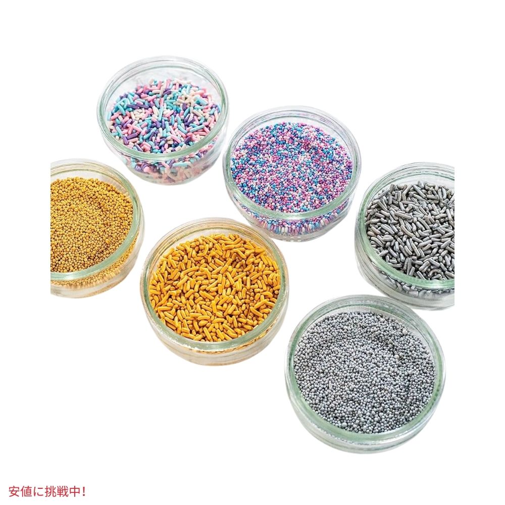 ベーカーパン Bakerpan 食用 メタリック ノンパレイユ シルバー スプリンクル 5.1オンス Edible Metallic Silver Nonpareils Sprinkles 5.1oz 6
