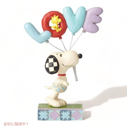 エネスコ ジム・ショアコレクション スヌーピー & ウッドストック Love is in the Air 約19センチ 置物 飾り インテリア Enesco Jim Shore Peanuts Snoopy 2