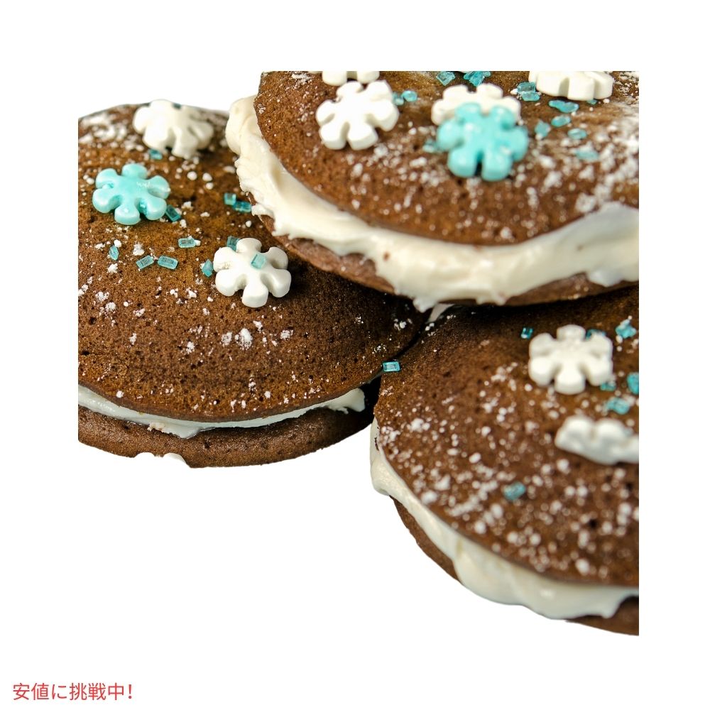 スノーフレーク スプリンクル 雪の結晶 お菓子作り 製菓 トッピング 10オンス Winter Snowflake Sprinkles Confetti Blue & White Jimmies 10oz 7