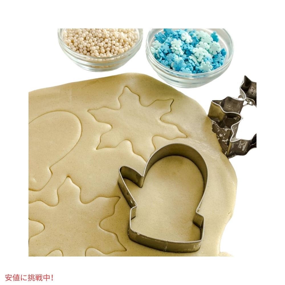 A Great Surprise 雪の結晶 コフェッティ スプリンクル  Winter Snowflake Sprinkles Confetti Blue & White Jimmies 1.7Lbs 5