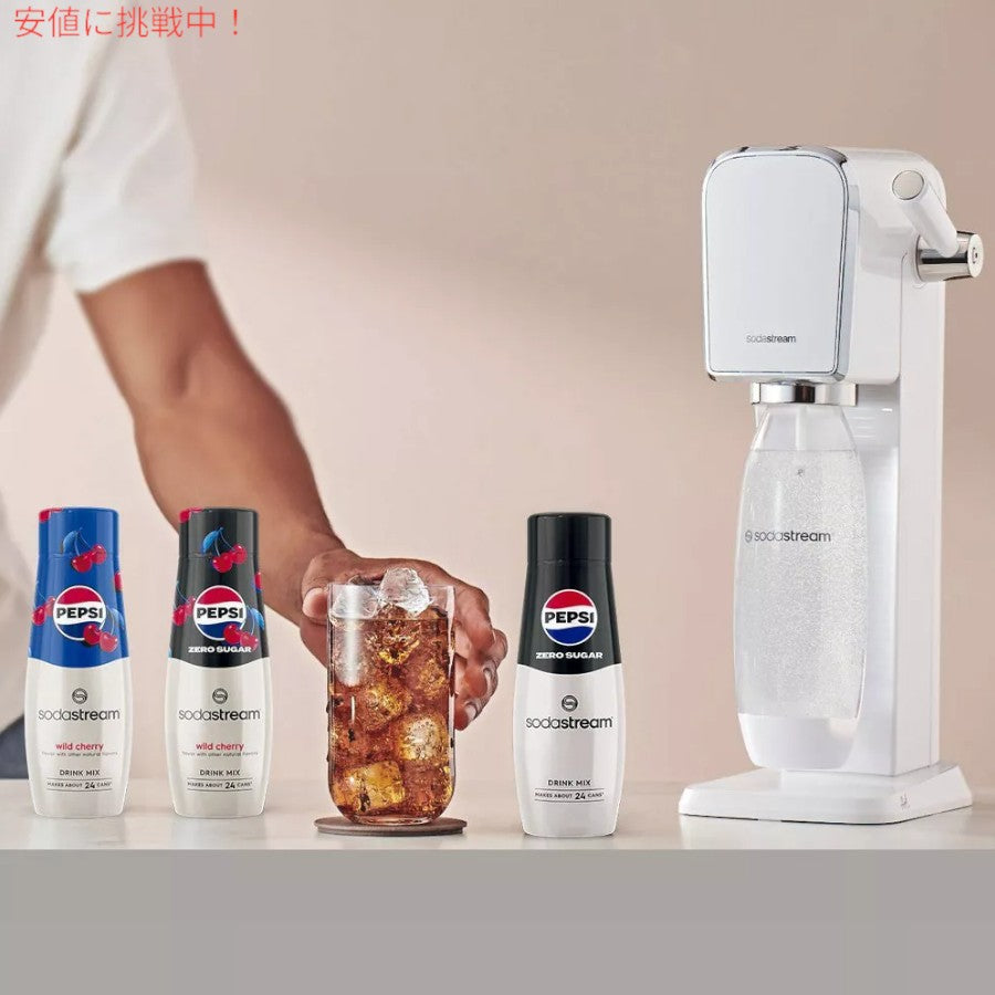 SodaStream ソーダストリーム ペプシ ワイルドチェリー ドリンクミックス 14.9 fl oz Pepsi Wild Cherry Drink Mix 440ml 6