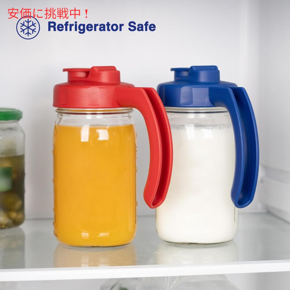 Soligt ソリグト ワイドマウス用ハンドル付きメイソンジャー蓋 2個入り Wide Mouth Mason Jar Lids with Handle 2 Pack 6