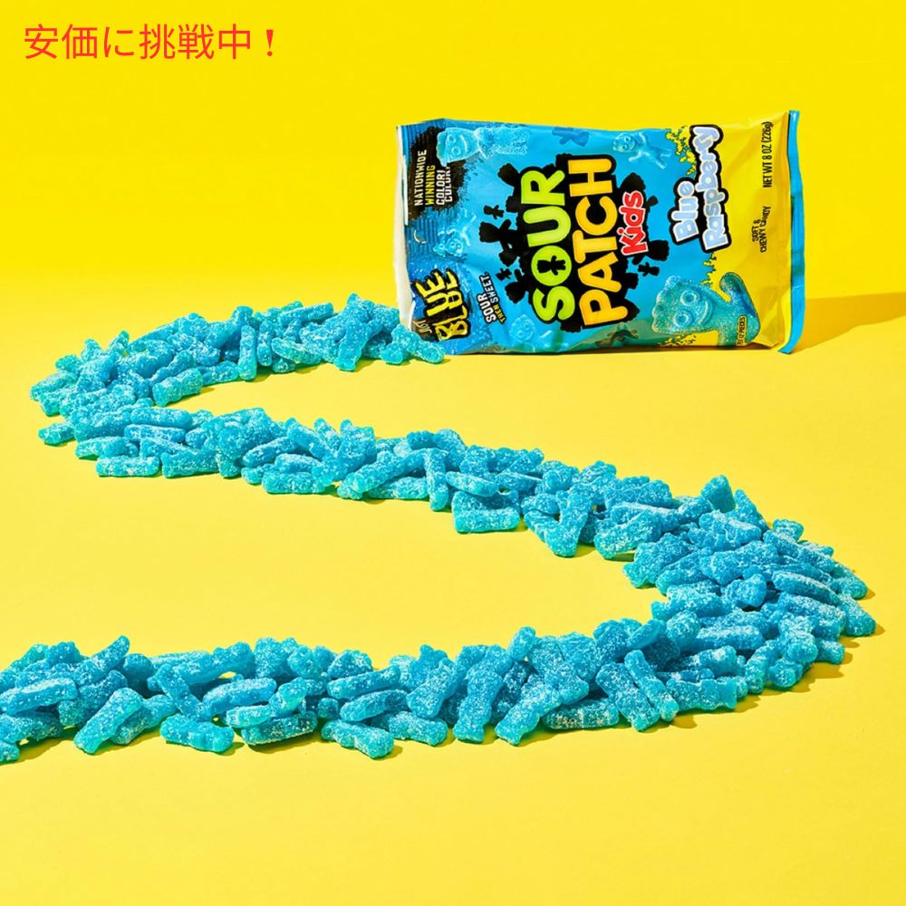 Sour Patch Kids サワーパッチキッズ ブルーラズベリー ソフト＆チューイキャンディ 226g Blue Raspberry Soft & Chewy Candy 8oz 6