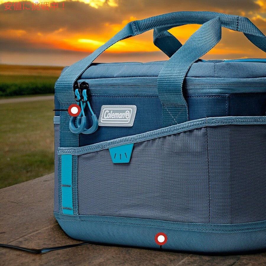 コールマン Coleman スポーツフレックス 断熱ソフトクーラー 16缶 [オーシャンブルー] 漏れ防止 ポータブル 16-Can Soft Cooler [2000037644] Ocean Blue 8