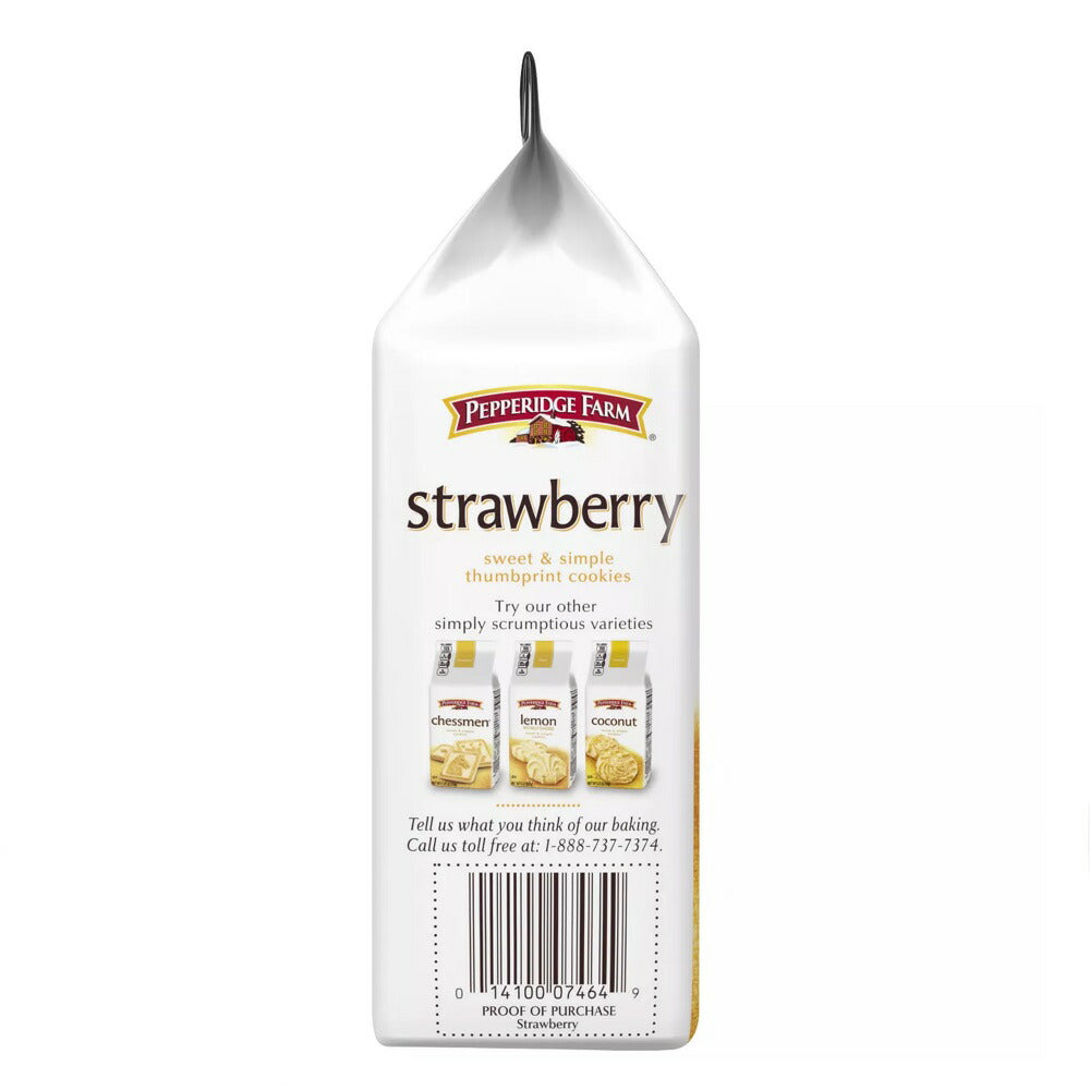 Pepperidge Farm Strawberry Thumbprint Cookies - 6.75oz / ペパリッジファーム ストロベリー サムプリントクッキー 191g 3