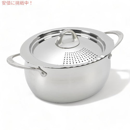ビアレッティ パスタポット 6QT ステンレススチール 7265 Bialetti Oval Stainless Steel 6 Quart Multi-Pot 1